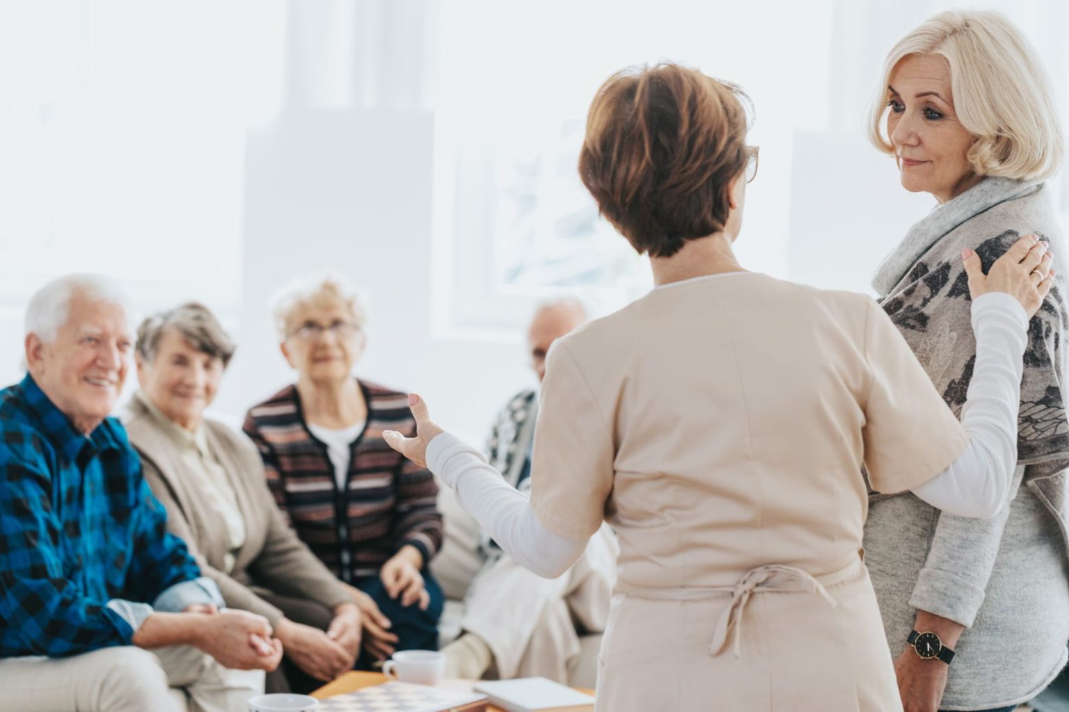 Residents enjoying a group activity